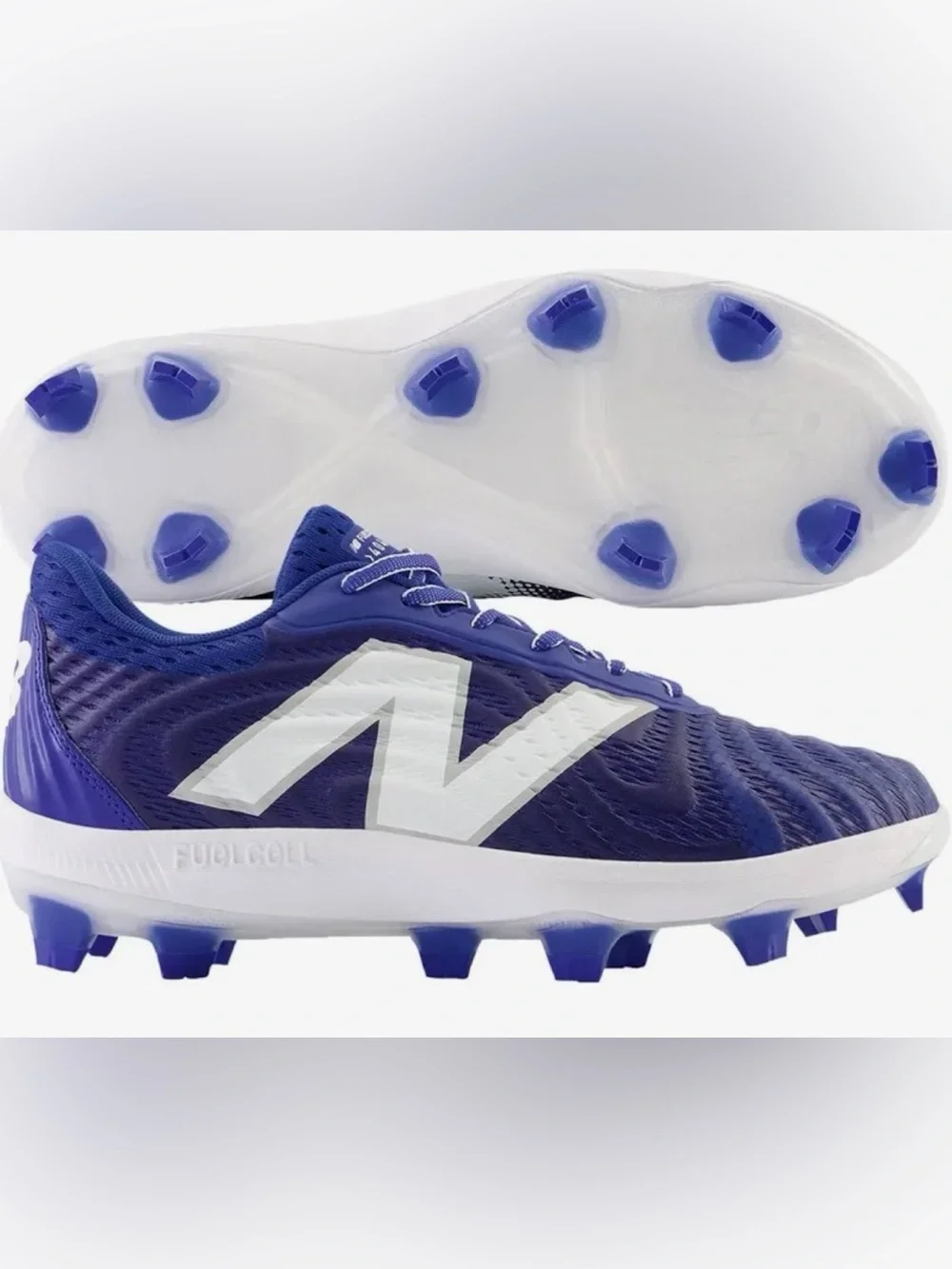 New Balance Men's FuelCell Molded Baseball Cleats in blue and White